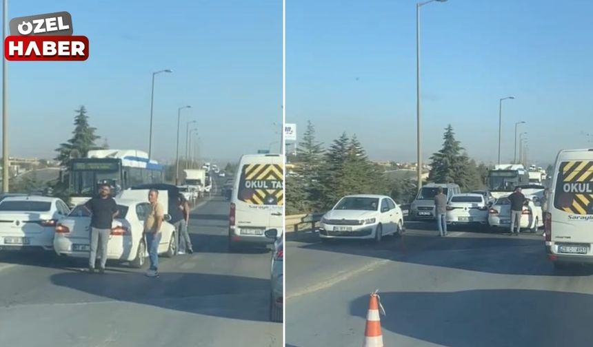 Kahramankazan’da zincirleme trafik kazası: 4 araç birbirine girdi