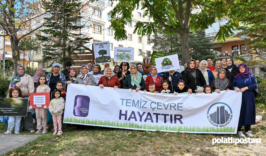 Altındağlı kadınlardan anlamlı mesaj: "En iyi temizlik hiç kirletmemektir!"