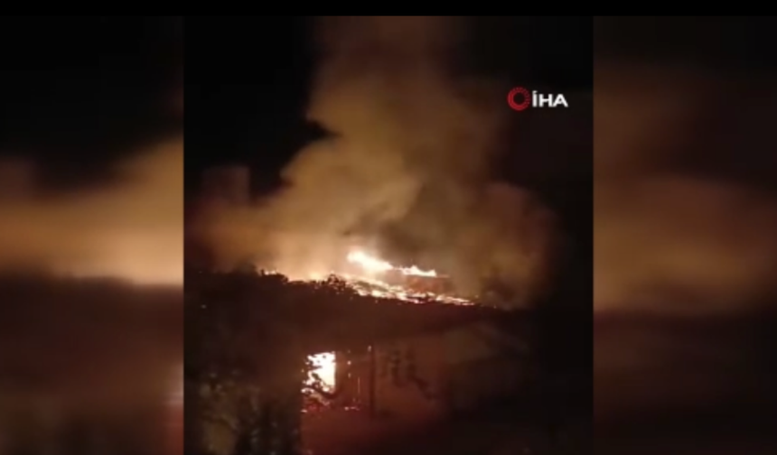 Ankara'da korkutan yangın! Ev alevlere teslim oldu