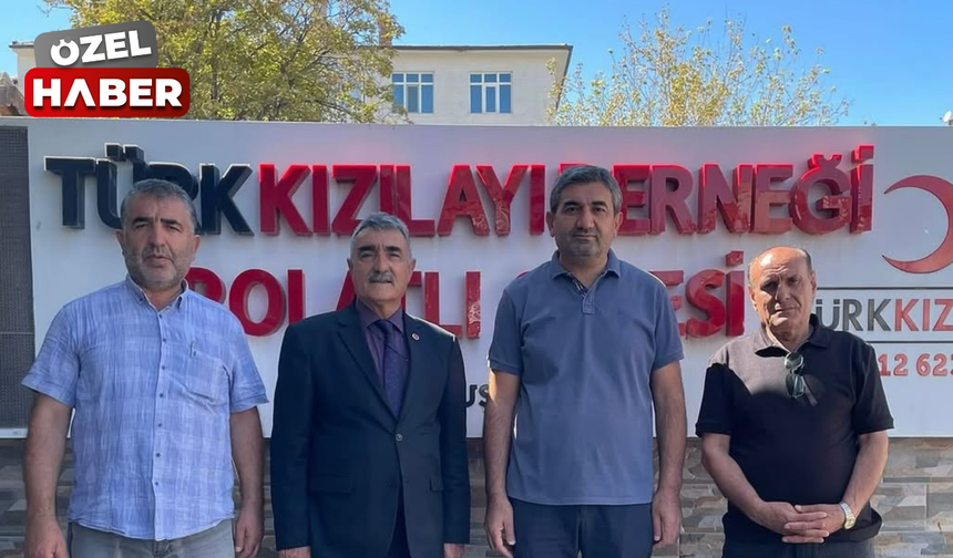 Polatlılı muhtarlardan Kızılay'a ziyaret