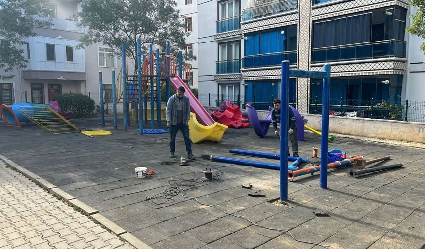 Akyurt’ta çocuklar için daha güvenli oyun alanı yapılıyor