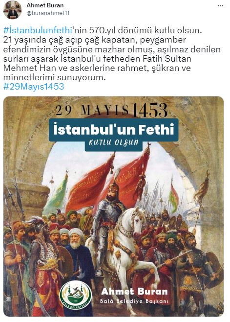 Başkan Buran’dan İstanbul’un Fethi’nin yıldönümü mesajı2