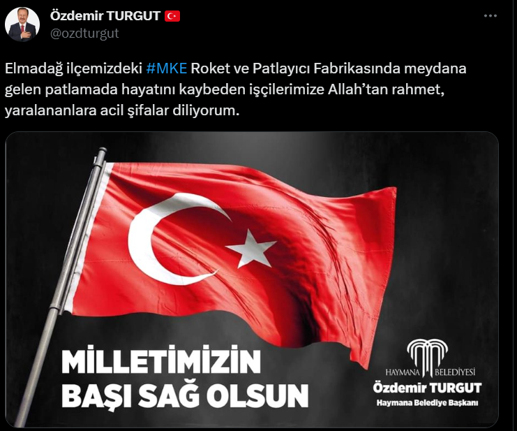 Başkan Turgut’tan taziye mesajı (1)