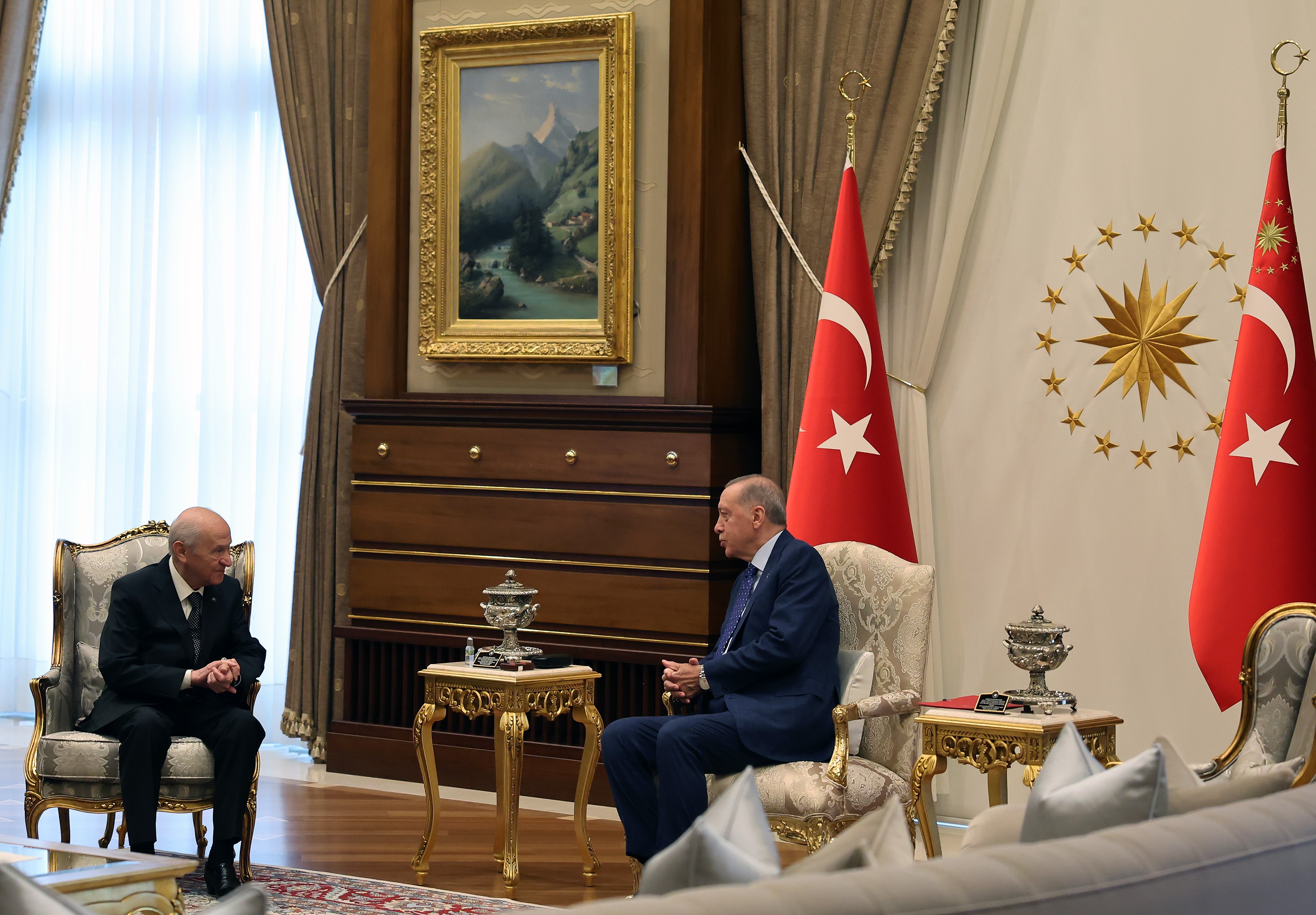 Cumhurbaşkanı Erdoğan, Devlet Bahçeli ile görüştü (2)
