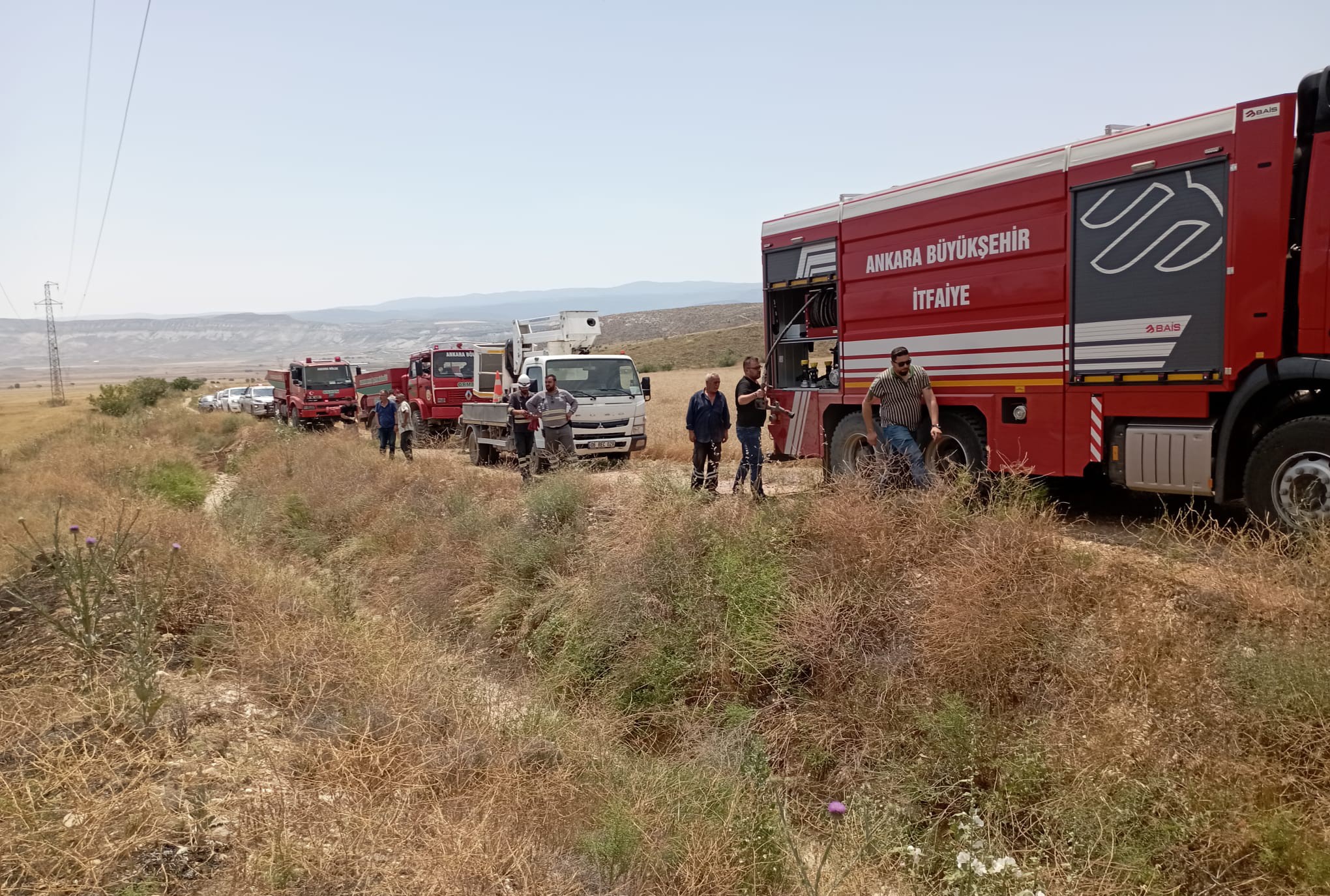 Nallıhan’da korkutan yangın Çalışmalar devam ediyor (5)