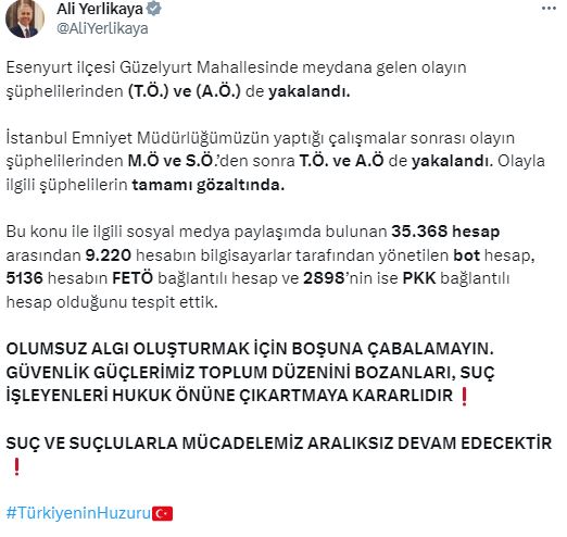 Bakan Yerlikaya açıkladı Tekel bayi saldırısına karışan kişiler yakalandı! (1)-1