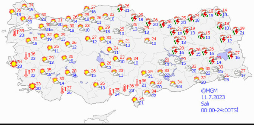 Meteoroloji duyurdu Yağışlı hava gidiyor, yerini cehennem sıcakları alıyor (3)