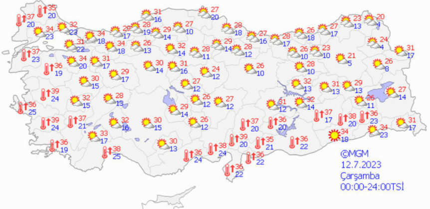 Meteoroloji duyurdu Yağışlı hava gidiyor, yerini cehennem sıcakları alıyor (4)