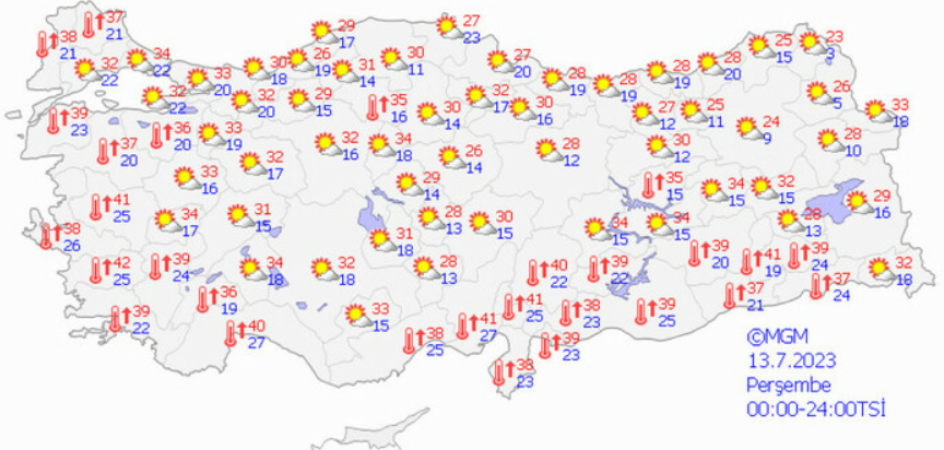 Meteoroloji duyurdu Yağışlı hava gidiyor, yerini cehennem sıcakları alıyor (5)