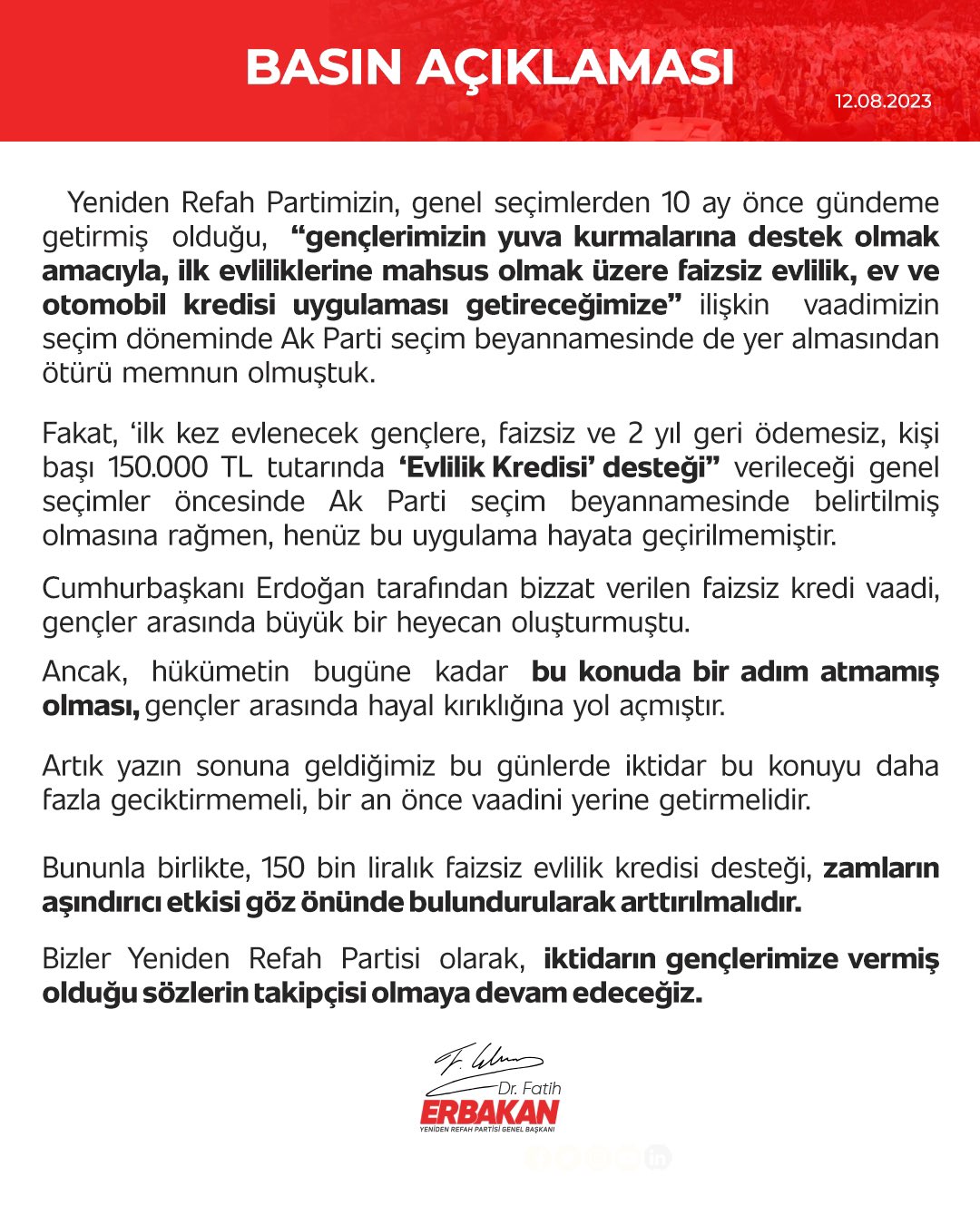 fatih-erbakan-ak-parti-hukumetine-seslendi-evlilik-kredisi-vaadini-hayata-gecirin