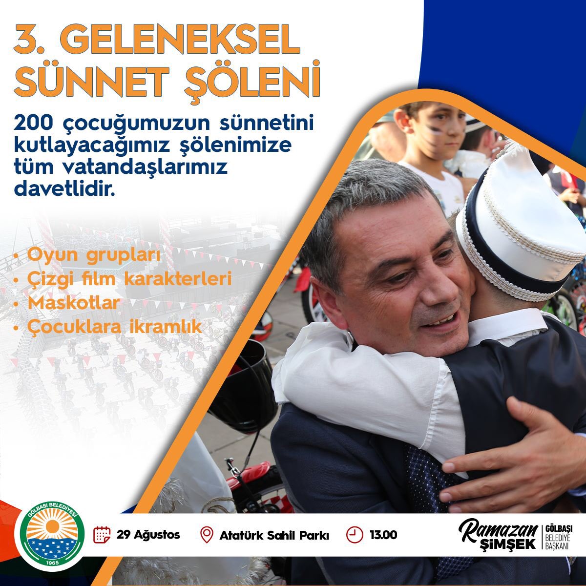 Gölbaşı Belediyesi duyurdu. 3. Geleneksel Sünnet Şöleni kutlaması için tarih verildi.-1