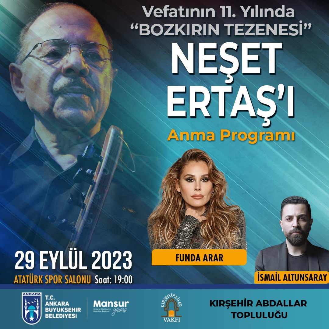 Ankara Büyükşehir Belediyesi Neşet Ertaş’ı vefa konseriyle anacak (1)