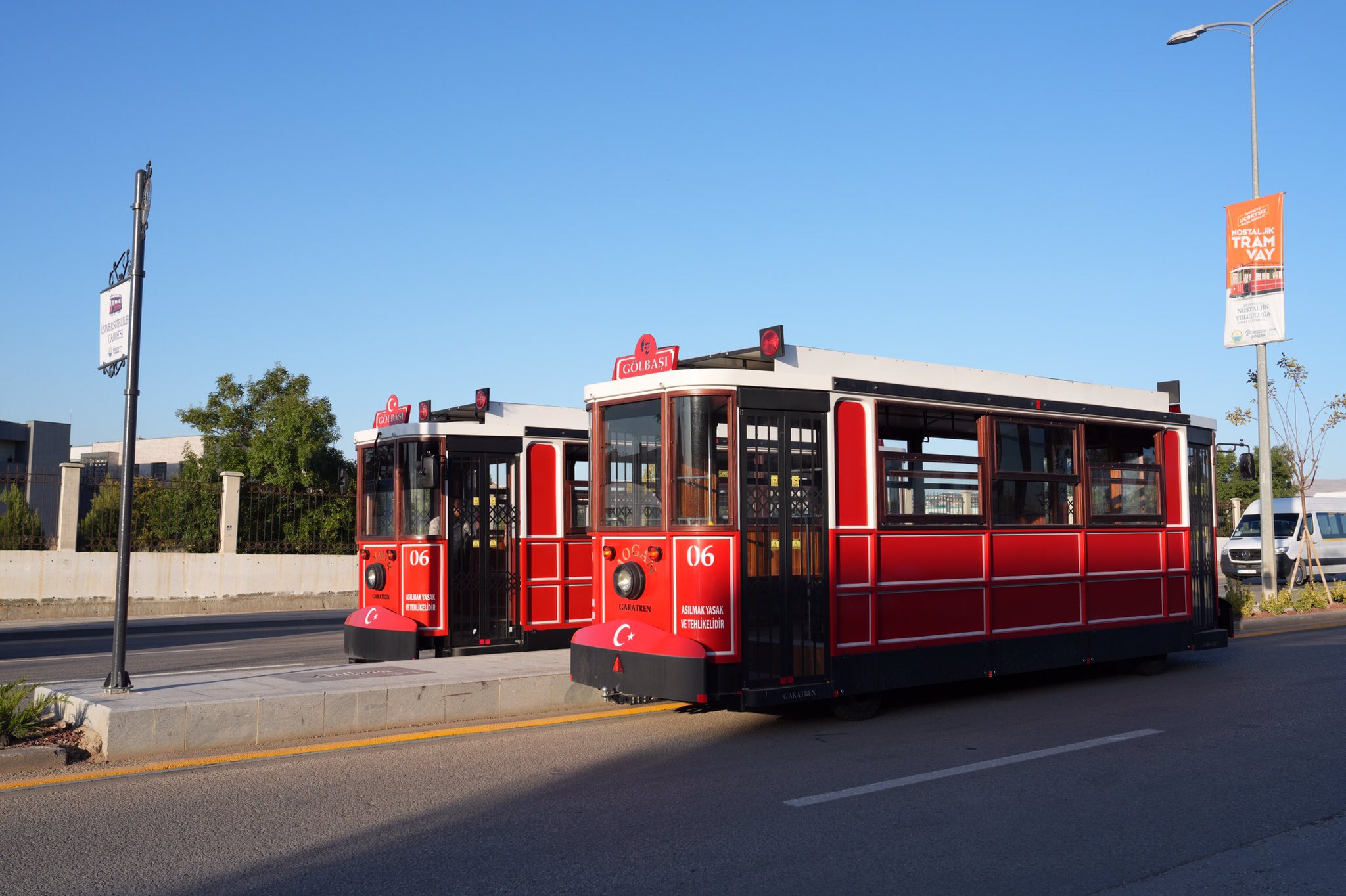 Gölbaşı Belediyesi yeni ‘’tramvay’’ hattı için test sürüşlerine başladı-2