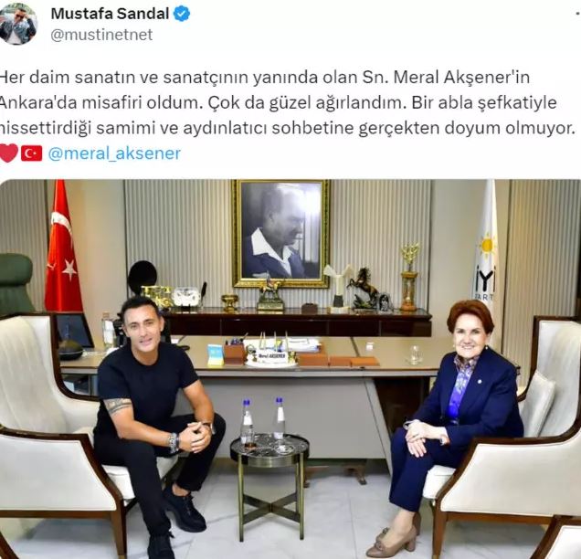 Mustafa Sandal’dan Meral Akşener’e ziyaret (2)