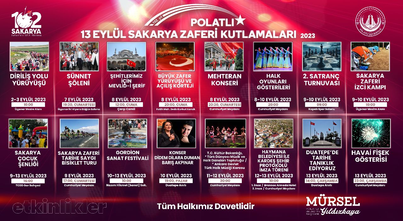 Polatlılılar Polatlı Belediyesi Sakarya Zaferi kutlamaları ve halk konserlerine gün sayıyor (3)