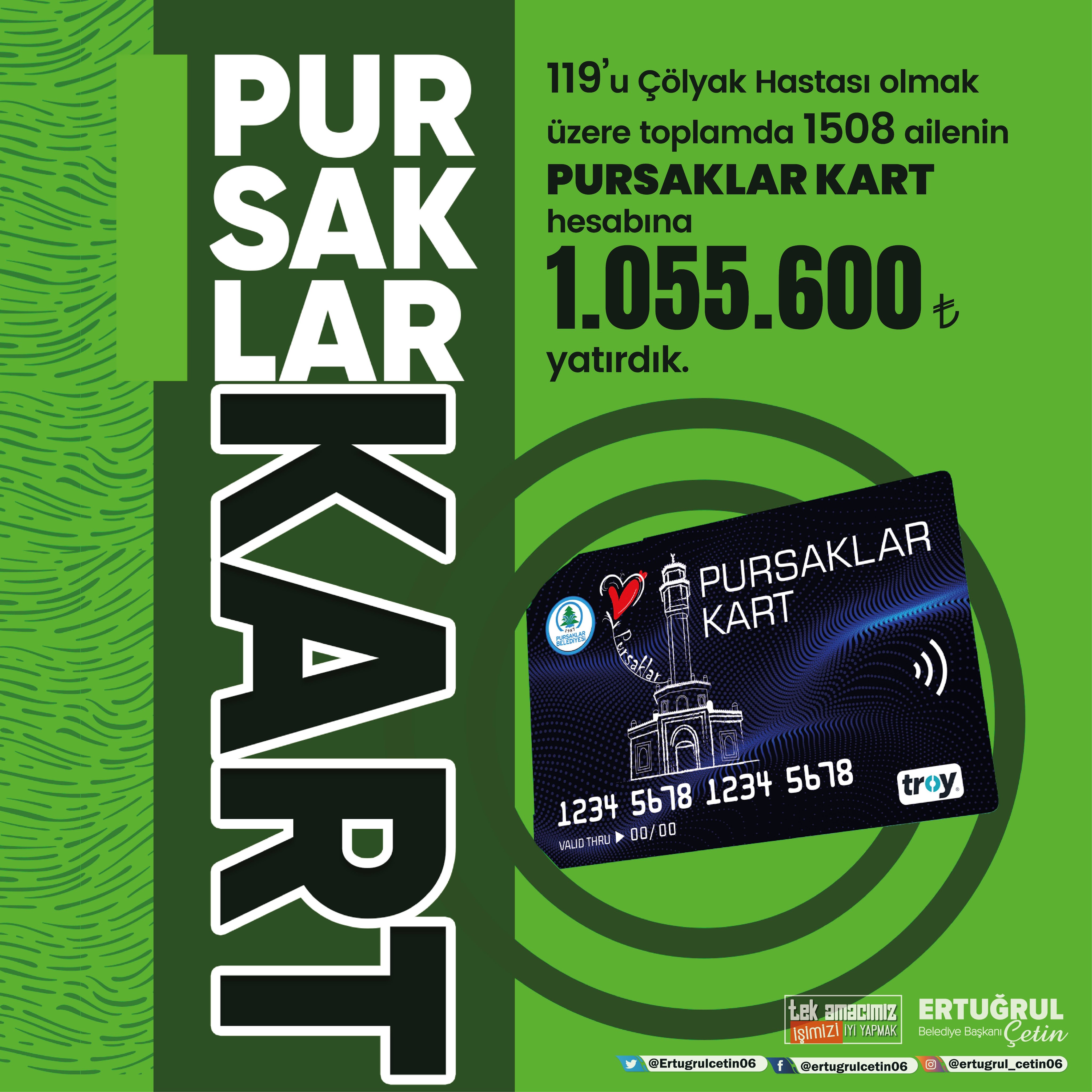 Pursaklar kart ihtiyaç sahibi ailelere ulaşmaya devam ediyor