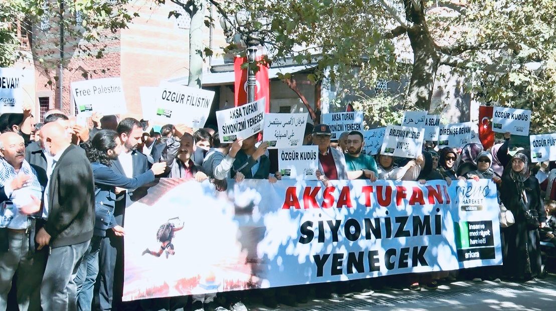 Ankara’da Filistin’de ölenler için gıyabı cenaze namazı kılındı (1)