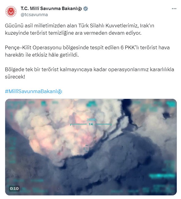 Pençe Kilit Operasyon bölgesinde teröristlere hava harekatı!-1