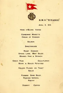 Titanik menüsü 83 bin sterline satıldı; ikramlar ortaya çıktı!