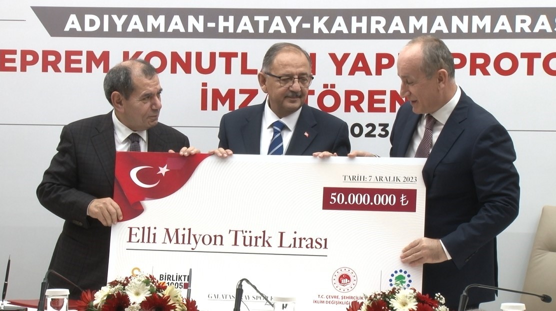 Galatasaray deprem bölgesinde konut yapımı için bağışta bulundu (1)