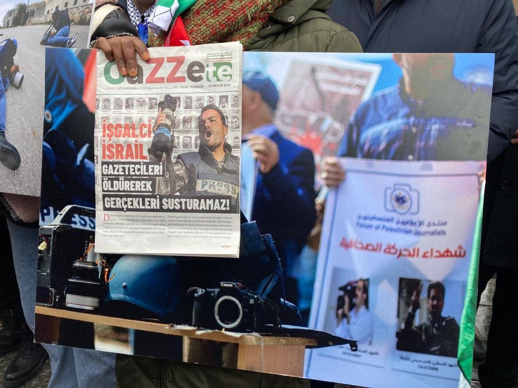 Gazeteciler Gazze’de Öldürülen Gazeteciler Için Bir Araya Geldi (3)