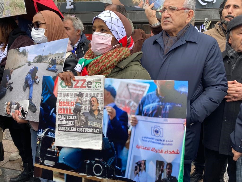 Gazeteciler Gazze’de Öldürülen Gazeteciler Için Bir Araya Geldi (5)