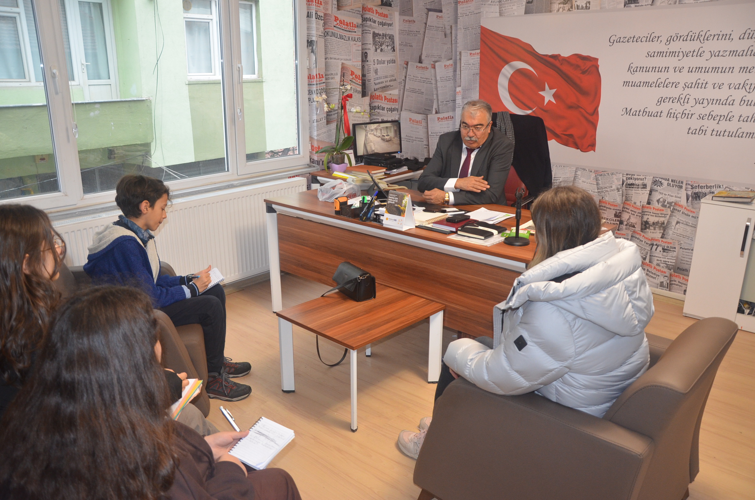 Polatlı İmamhatip Ortaokulu 6 D Sınıfından Gazeteci Aykut Kaya'ya Ziyaret (2)