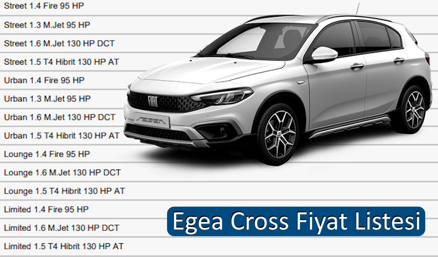 Egea Cross Fiyat Listesi 2024 Şubat Fiat Egea Cross sıfır fiyatları ne