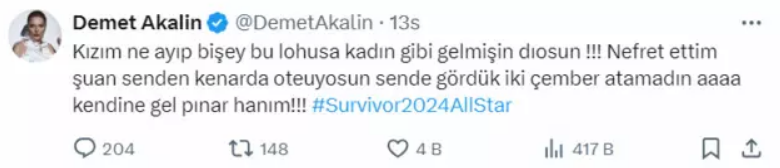 Survivor All Star'da Gerilim Demet Akalın'dan Pınar'a Tepki (3)