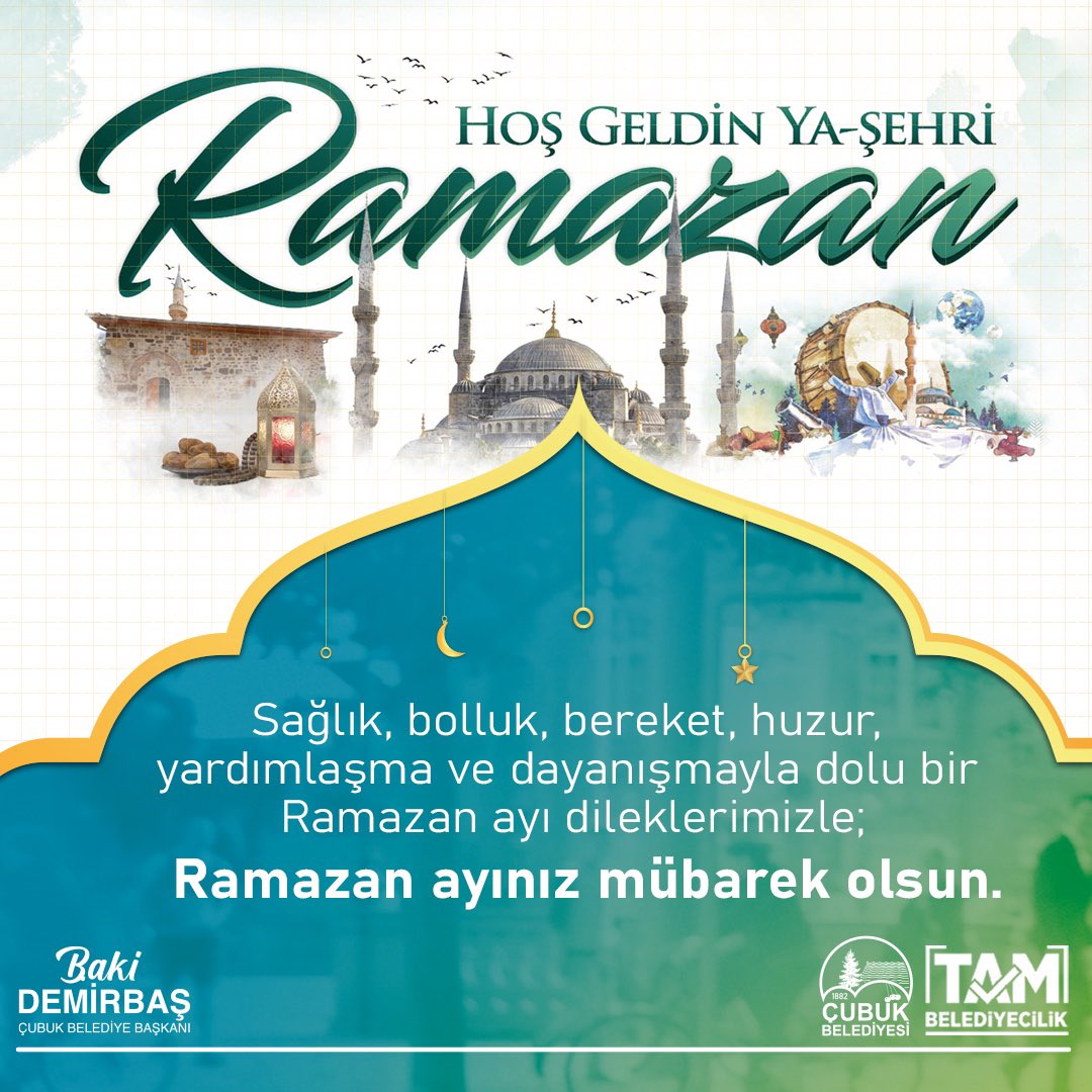 Çubuk Belediyesi’nden ‘’Ramazan Ayı’’ Paylaşımı 1