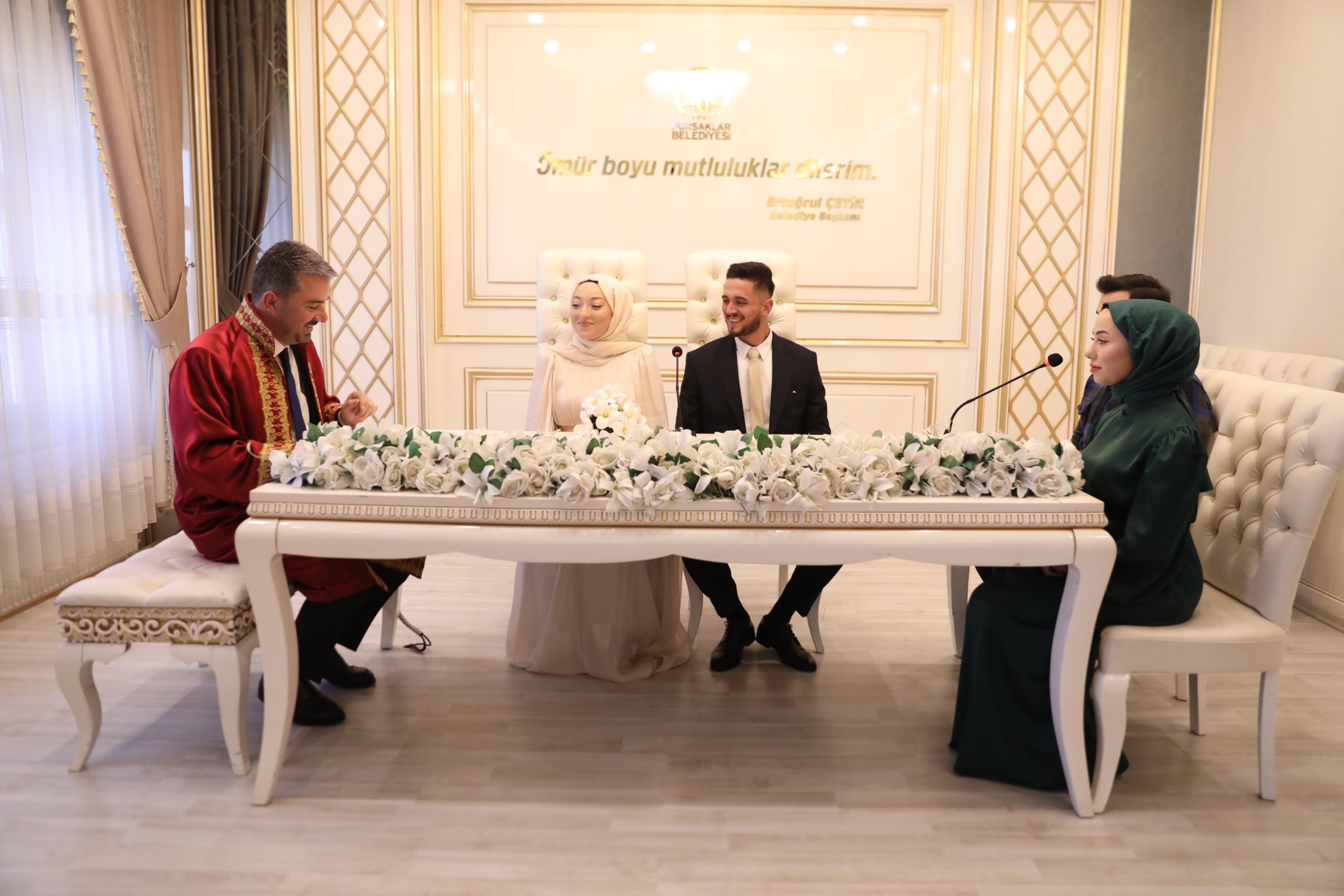Pursaklar Belediye Başkanı Ertuğrul Çetin, Genç Çiftin Nikahını Kıydı
