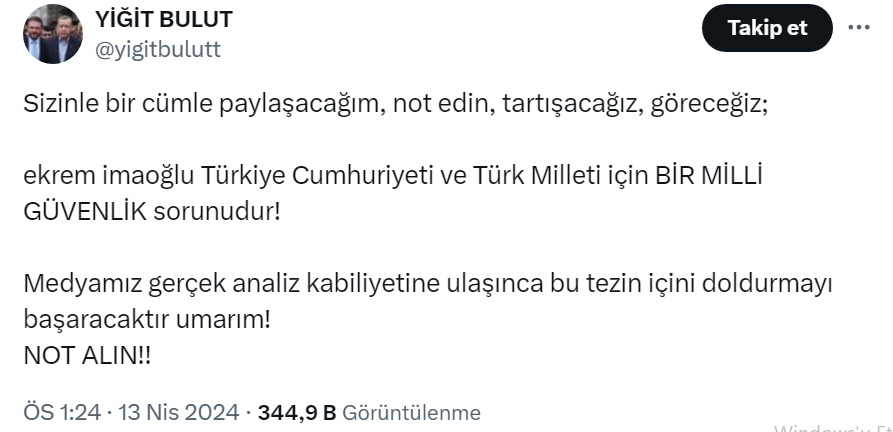 Yigit Bulut Ekrem Imamoglu