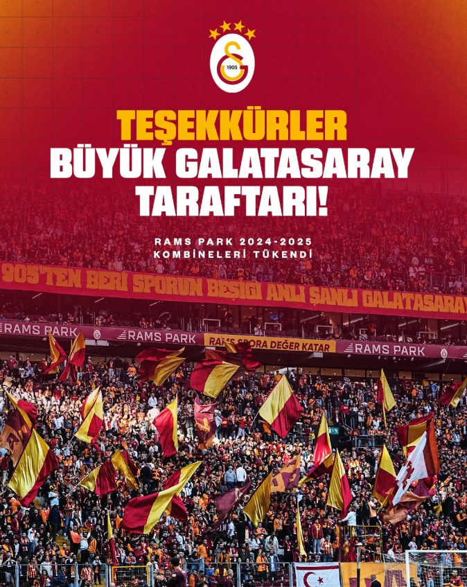 Galatasaray'ın Kombine Satışlarında Rekor! 4 Dakikada Tükendi (1)