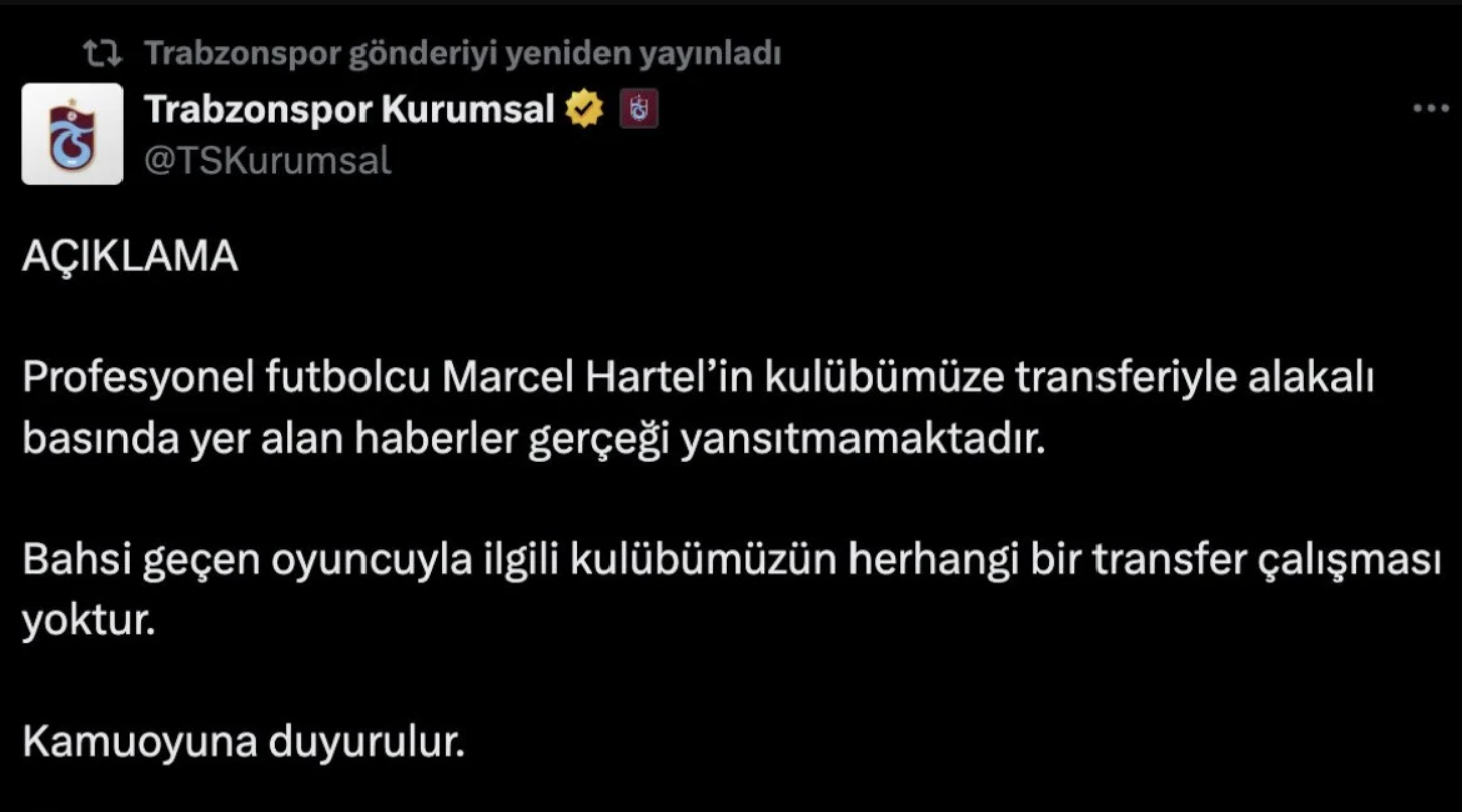 Trabzonspor'dan Marcel Hartel Transfer Iddialarına Cevap (2)