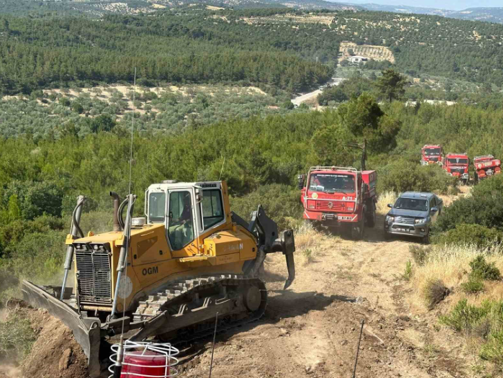 Bergama’daki Orman Yangınına Havadan Ve Karadan Yoğun Müdahale