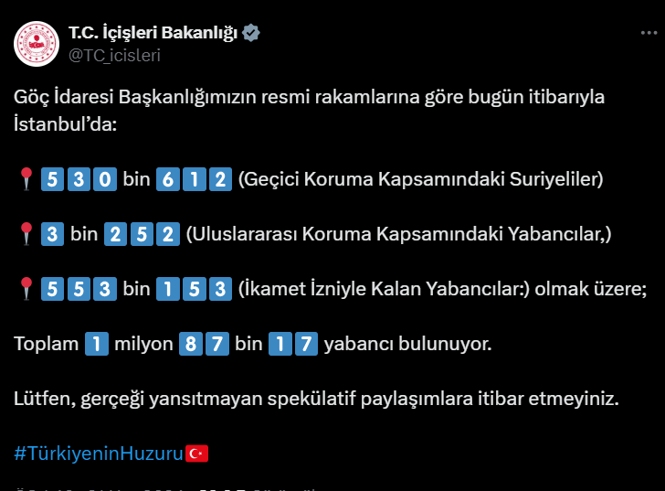 İmamoğlu'nun Mülteci Sayısına Bakanlıktan Yalanlama (3)