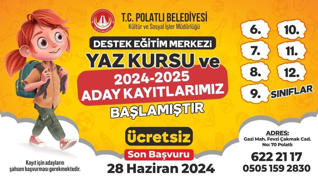 Polatlı Belediyesi Destek Eğitim Merkezinde Yaz Kursu Ve Yeni Dönem Kayıtları Başladı (2)