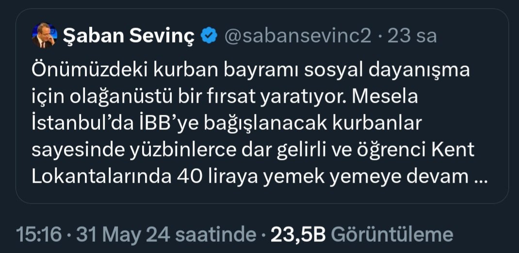 Şaban Sevinç Kurban Eti Paylaşımı