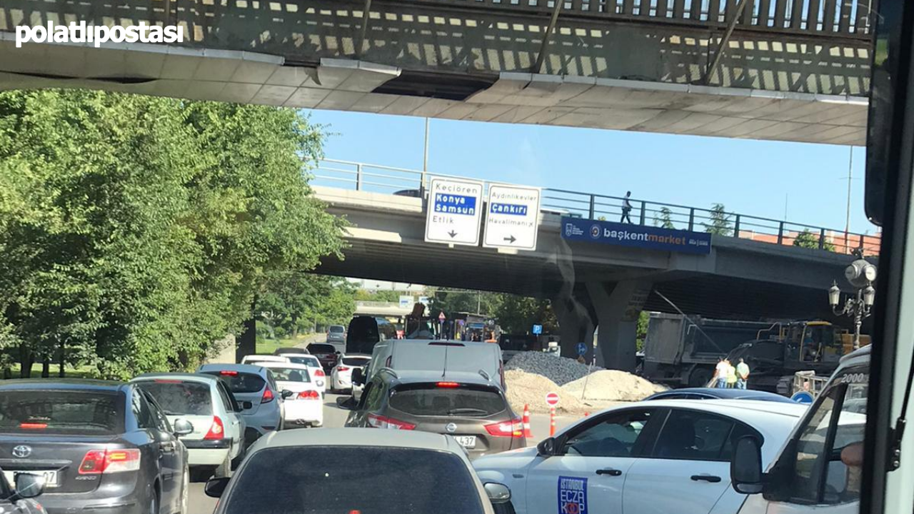 Ankara'da Devam Eden Yol Çalışmaları Şehir Trafiğini Felç Ediyor! (3)