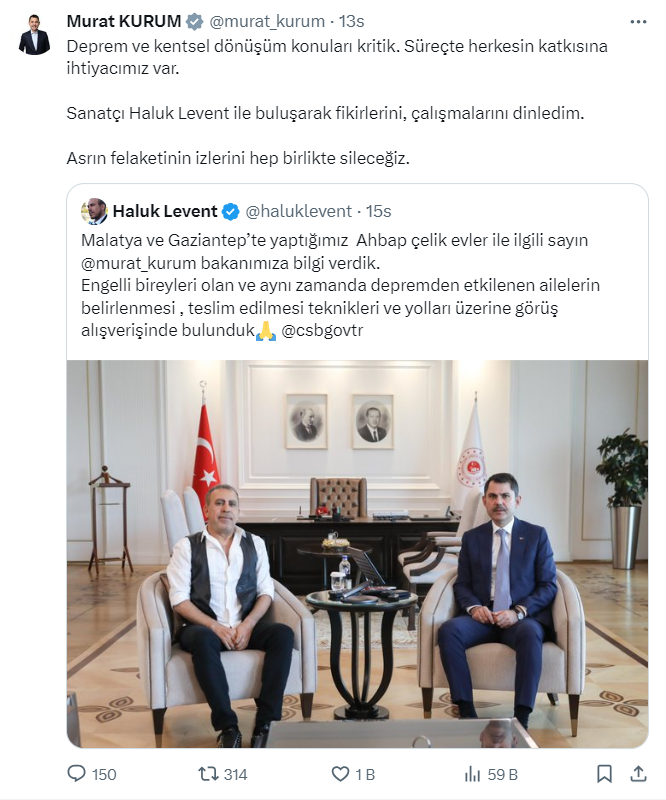 Bakan Kurum Ve Haluk Levent Bir Araya Geldi!  (2)