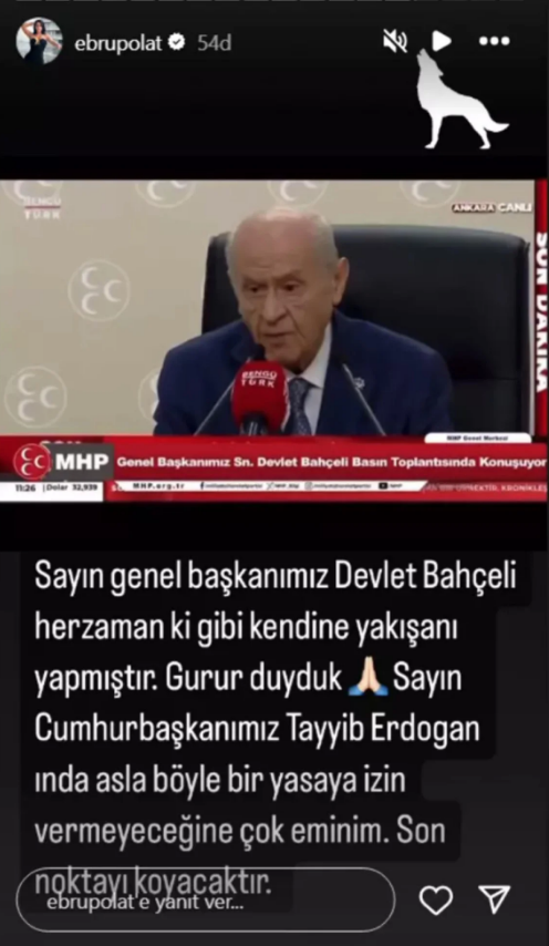 Ebru Polat’tan Devlet Bahçeli Paylaşımı! “Devlet Bahçeli Her Zamanki Gibi Kendine Yakışanı Yapmıştır” (2)