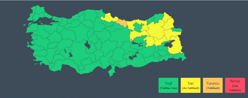 O Illerde Yaşayanlar Dikkat! Mgm 12 Il Için Sarı Ve Turuncu Uyarı Yayımladı (2)