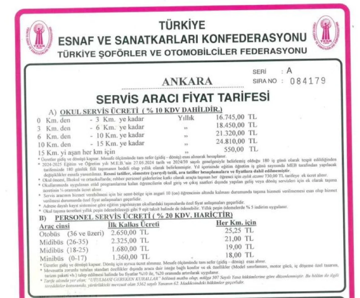 Ankara'da Okul Servis Ücretlerine Zam Geldi̇ Veliler Şaşkın!  (1)