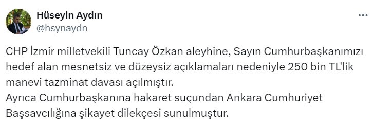 Cumhurbaşkanı Erdoğan, Chp’li Vekile Dava Açtı!  (1)-1