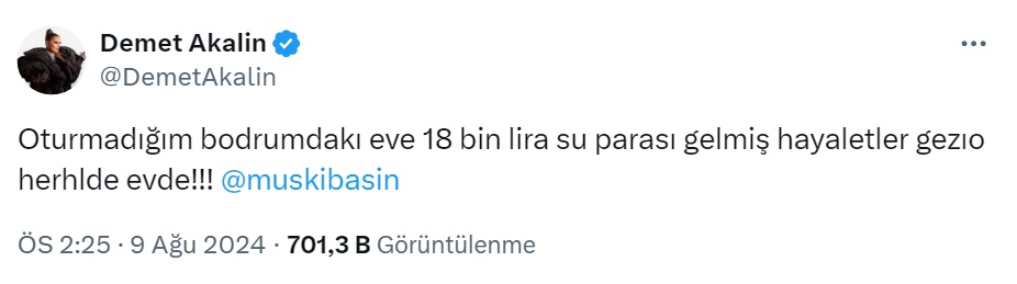 Demet Akalin Su Faturasi