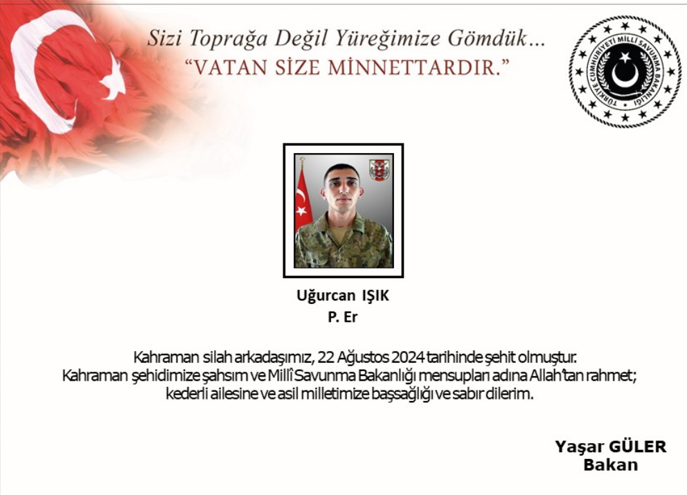 Msb Duyurdu 1 Asker Şehit Oldu 11 Asker Yaralandı! (2)