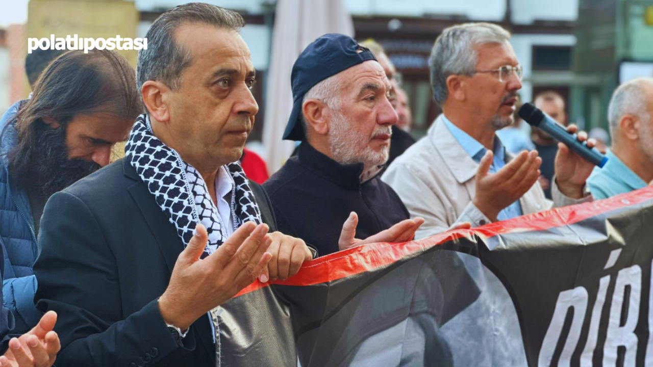 Anfi̇dap, Hacı Bayram Veli Camii’nde İsrail’i Protesto Etti!  (2)