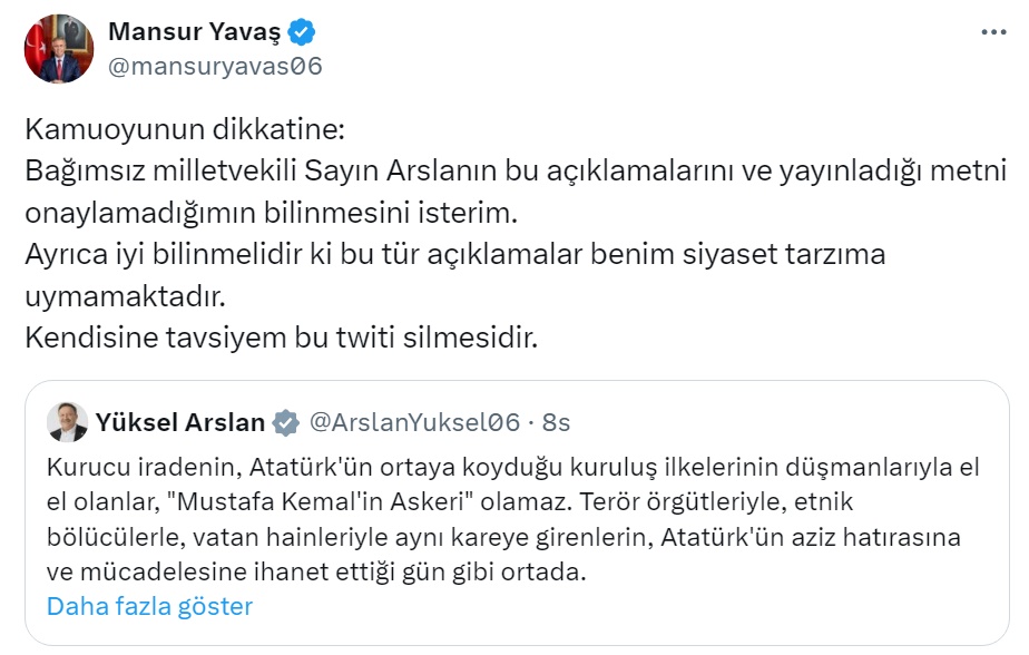 Mansur Yavas Yuksel Arslan