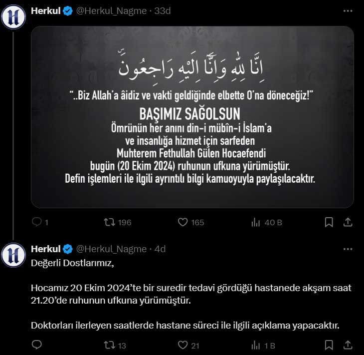 Gülen'e Yakın Site Duyurdu Fetö Lideri Fethullah Gülen Hayatını Kaybetti-1