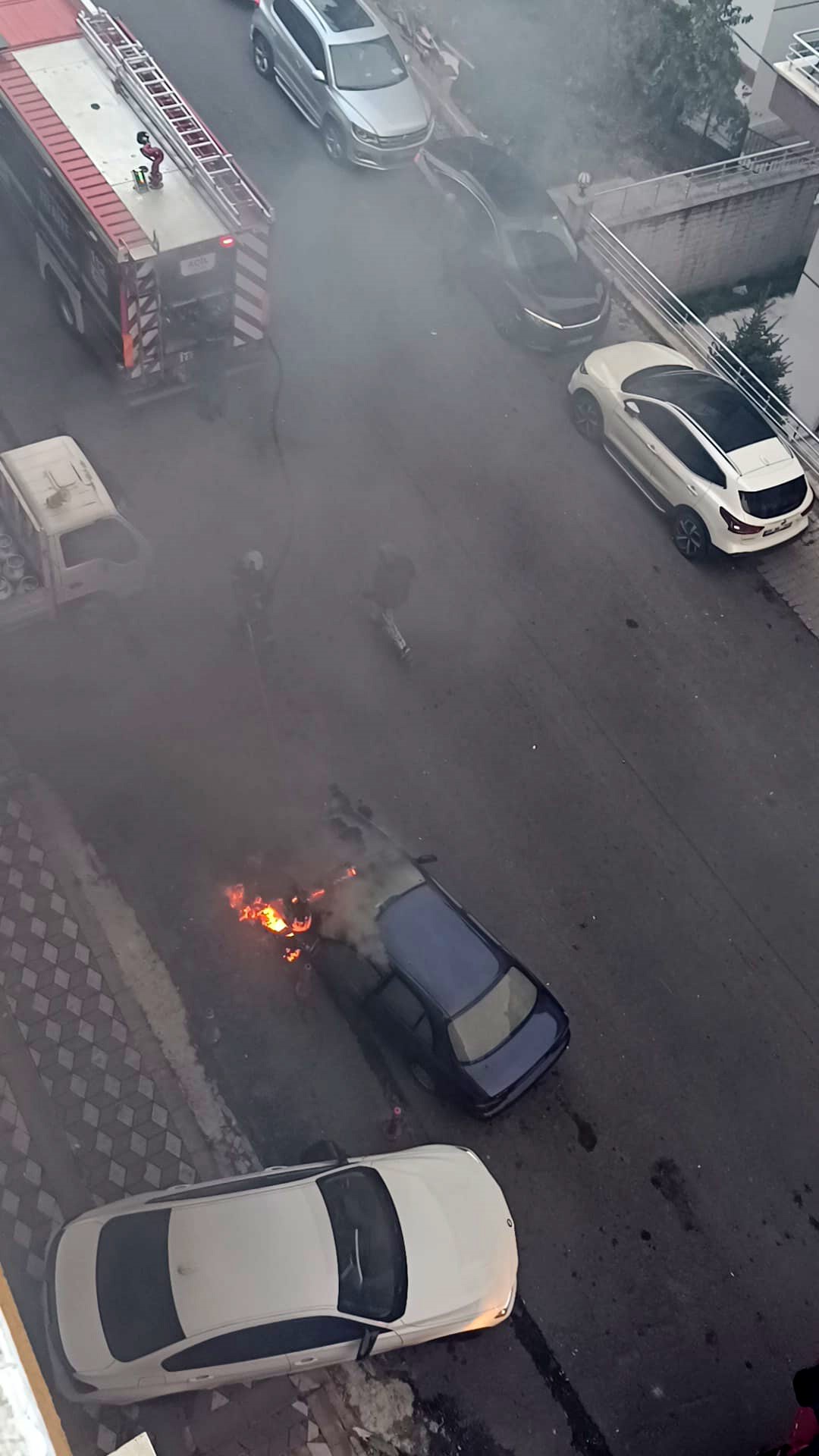 Kızılcahamam’da Araç Yangını Faciadan Dönüldü! (4)